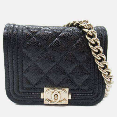 Chanel Black Leather CC Caviar Boy Belt Bag - Chanel - Modalova