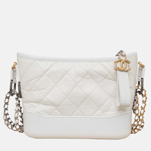 Chanel Quilted Leather Gabrielle Hobo Bag - '10s White Leather - Chanel - Modalova