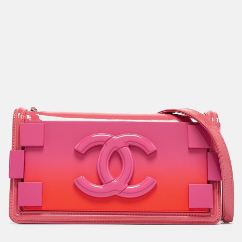 Chanel Pink/Orange Plexiglass and Patent Leather Small Boy Brick Flap Bag - Chanel - Modalova