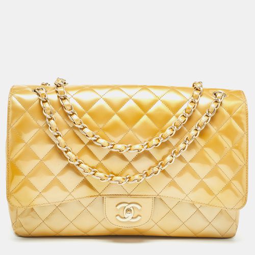 Quilted Patent Leather Maxi Classic Single Flap Bag - Chanel - Modalova