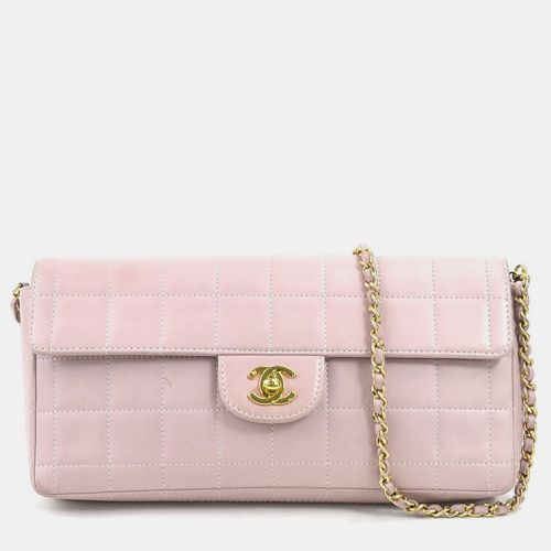 Chanel Light Pink Leather Chocolate Bar Shoulder Bag - Chanel - Modalova