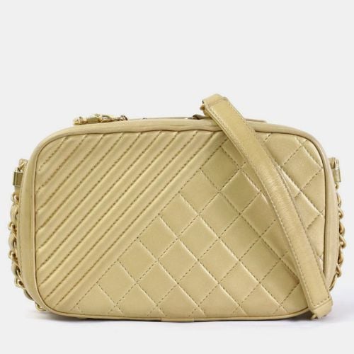 Chanel Gold Leather Coco Boy Camera Bag - Chanel - Modalova