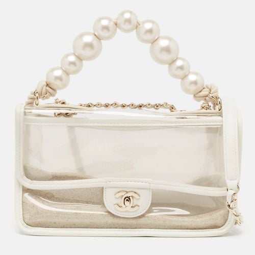 Chanel White PVC and Leather Sand By The Sea Flap With Pearl Strap Bag - Chanel - Modalova