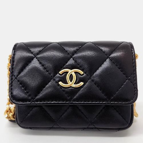 Chanel Black Lambskin Leather Belt Bag - Chanel - Modalova