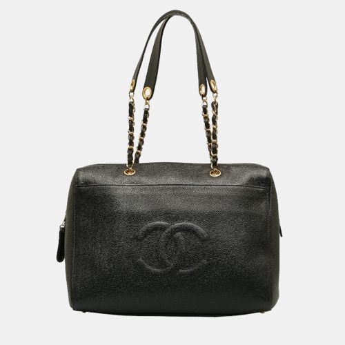 Chanel Black Leather CC Timeless Dome Shoulder Bag - Chanel - Modalova