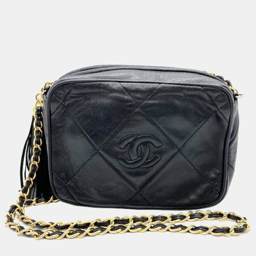 Chanel Black Chevron Lambskin Medium Vintage Diamond CC Camera Bag - Chanel - Modalova