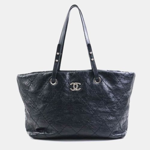 Chanel Black Glazed Calfskin Large On The Road Tote Bag - Chanel - Modalova