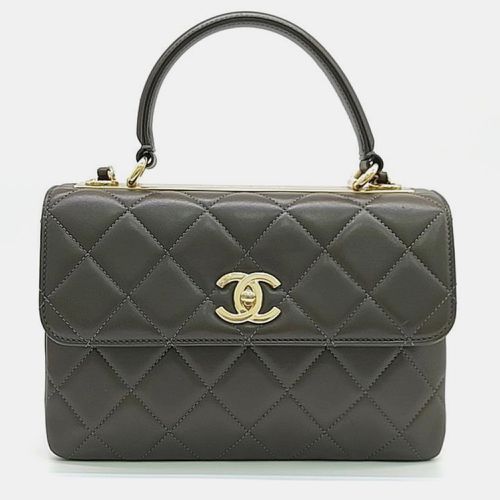 Chanel Khaki Lambskin Leather Small Trendy Flap Bag - Chanel - Modalova