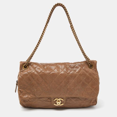 Chanel Brown Quilted Caviar Leather Large Shiva Flap Bag - Chanel - Modalova