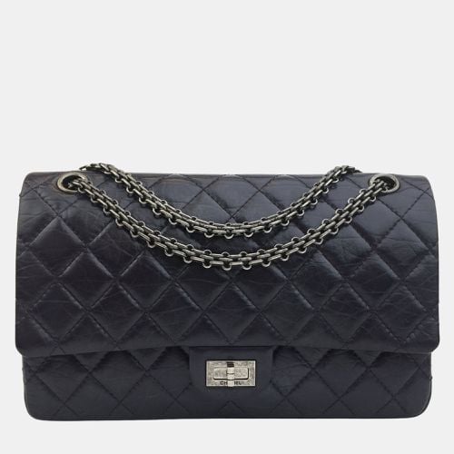 Chanel Black Quilted Aged Calfskin 2.55 Reissue 227 Double Flap Shoulder Bag - Chanel - Modalova