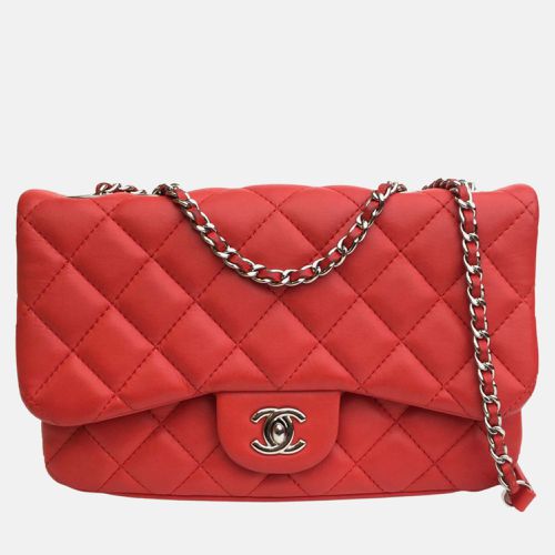 Chanel Red Leather Flap Bag Shoulder Bag - Chanel - Modalova