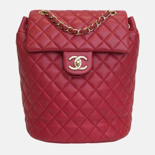 Chanel Red Leather Small Urban Spirit Backpacks - Chanel - Modalova