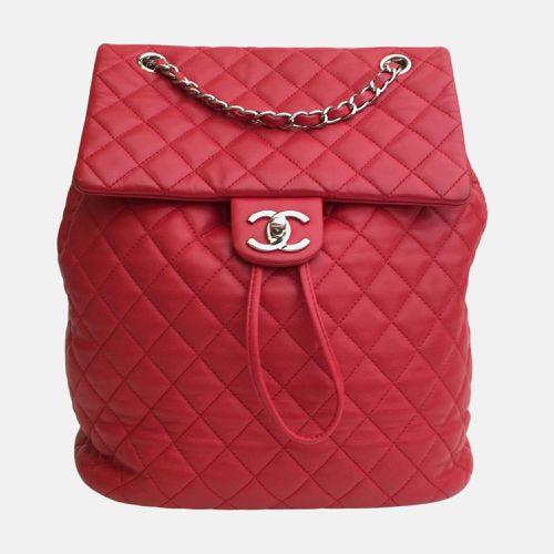 Chanel Red Leather Small Urban Spirit Backpacks - Chanel - Modalova