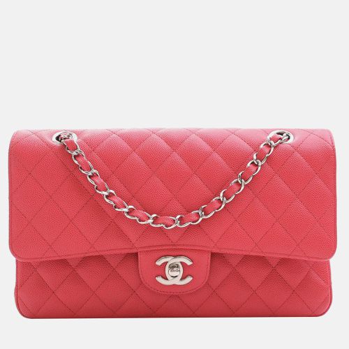 Chanel Red Caviar Leather Medium Classic Double Flap Shoulder Bags - Chanel - Modalova