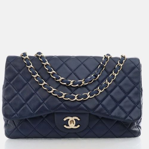 Chanel Blue Leather Jumbo Classic Single Flap Shoulder Bags - Chanel - Modalova