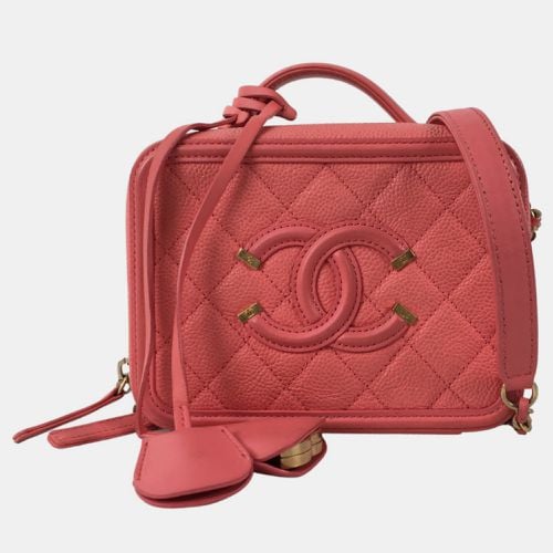 Chanel Peach Leather Small Filigree Shoulder Bags - Chanel - Modalova