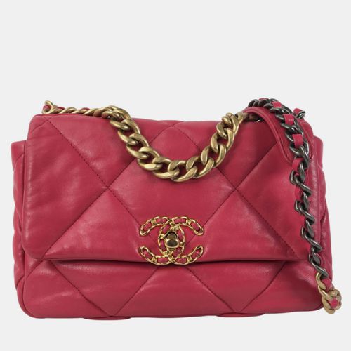 Chanel Pink Leather Small 19 Shoulder Bag - Chanel - Modalova