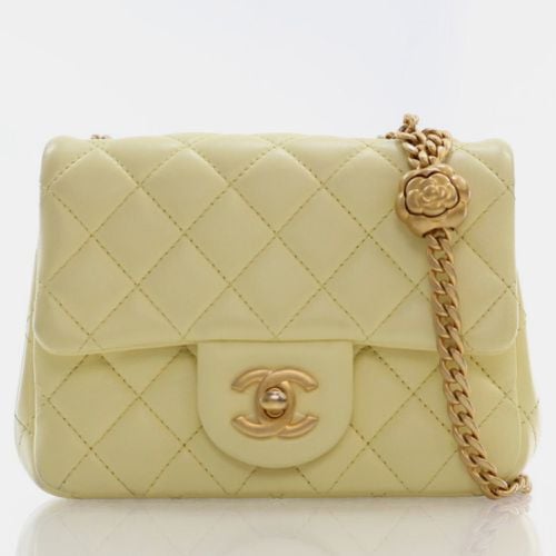 Chanel Quilted Lambskin Mini Sweet Camellia Adjustable Chain Square Flap Bag - Chanel - Modalova