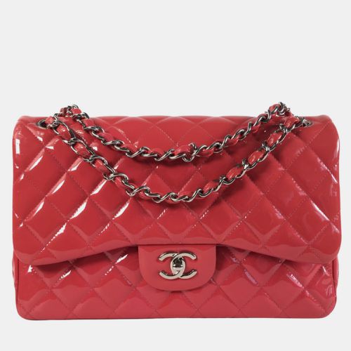 Chanel Red Patent Leather Jumbo Classic Double Flap Shoulder Bag - Chanel - Modalova