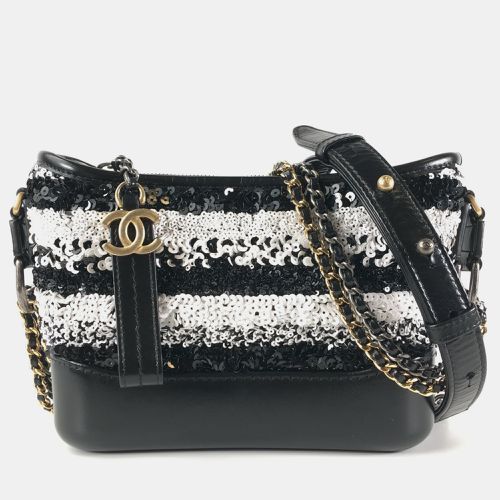 Chanel White/Black Leather Small Gabrielle Shoulder Bag - Chanel - Modalova