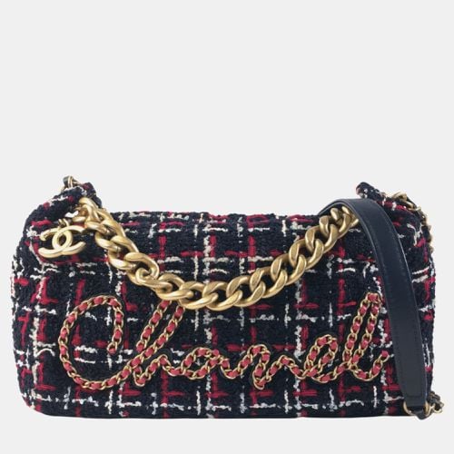 Chanel Red Black Tweed Calfskin Signe Bowling Bag - Chanel - Modalova