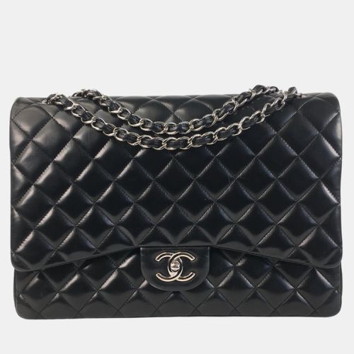 Chanel Black Lambskin Leather Jumbo Classic Double Flap Shoulder Bag - Chanel - Modalova