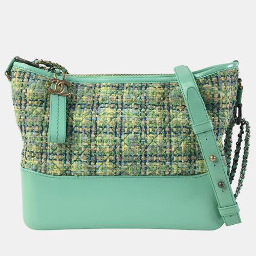 Chanel Green Tweed and Leather Medium Gabrielle Shoulder Bags - Chanel - Modalova