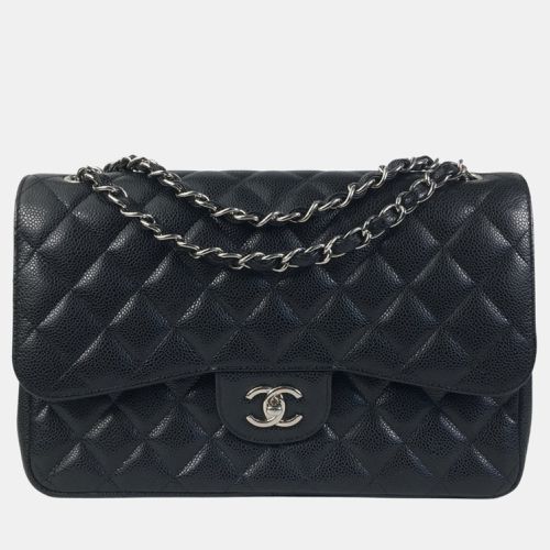 Chanel Black Lambskin Leather Jumbo Classic Double Flap Shoulder Bag - Chanel - Modalova