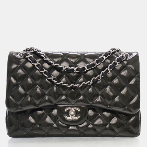 Chanel Black Patent Leather Jumbo Classic Double Flap Shoulder Bags - Chanel - Modalova