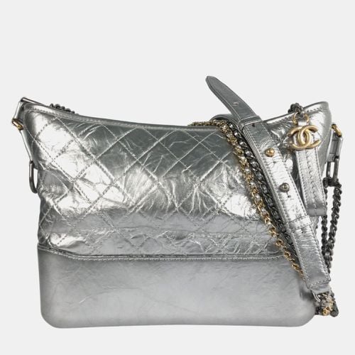 Chanel Silver Leather Medium Gabrielle Shoulder Bags - Chanel - Modalova