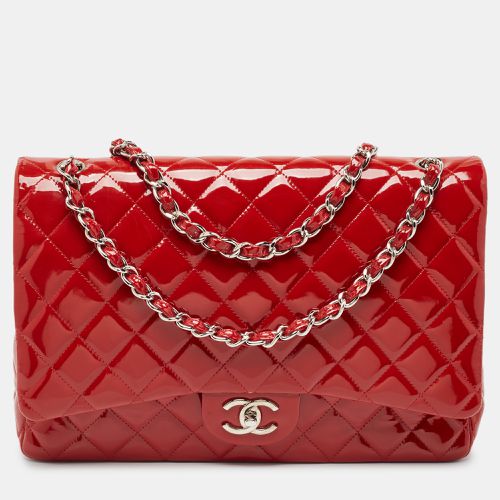 Chanel Red Quilted Patent Leather Maxi Classic Double Flap Bag - Chanel - Modalova