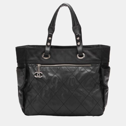 Chanel Black Leather Large Paris Biarritz Tote Bag - Chanel - Modalova