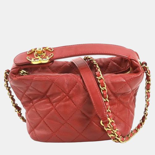 Chanel Red Leather CC Hobo Bag - Chanel - Modalova