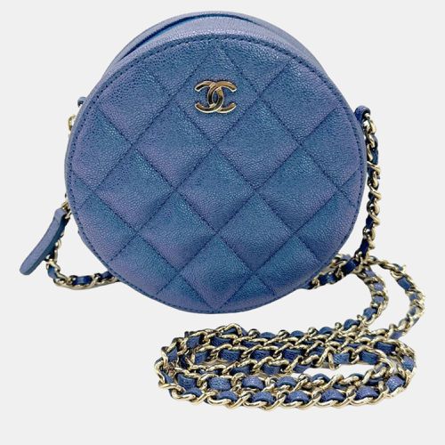 Metallic Leather Round CC Shoulder Bag - Chanel - Modalova