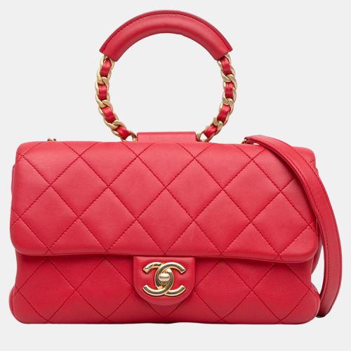 Chanel Red Medium Lambskin In The Loop Flap - Chanel - Modalova