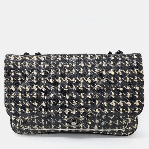 Chanel Black/Ivory Patterned Leather Chain Shoulder Bag - Chanel - Modalova