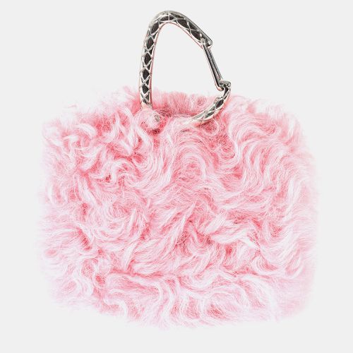 Chanel Pink Shearling Jewel Hook Card Holder - Chanel - Modalova