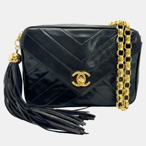 Chanel Black 1992 V Stitch Bijou Shoulder Bag - Chanel - Modalova