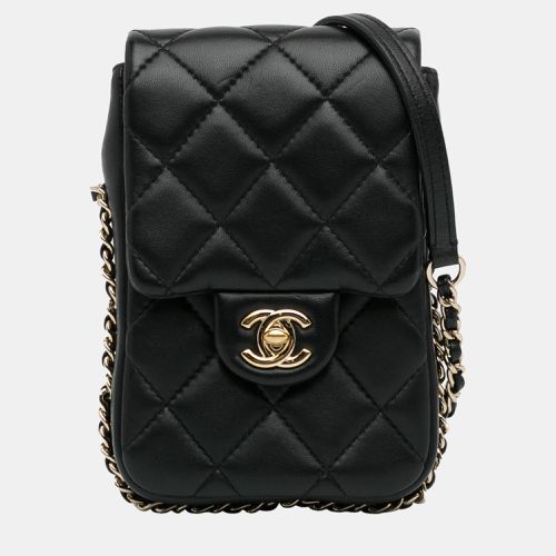 Chanel Black Lambskin My Precious Phone Case Flap - Chanel - Modalova