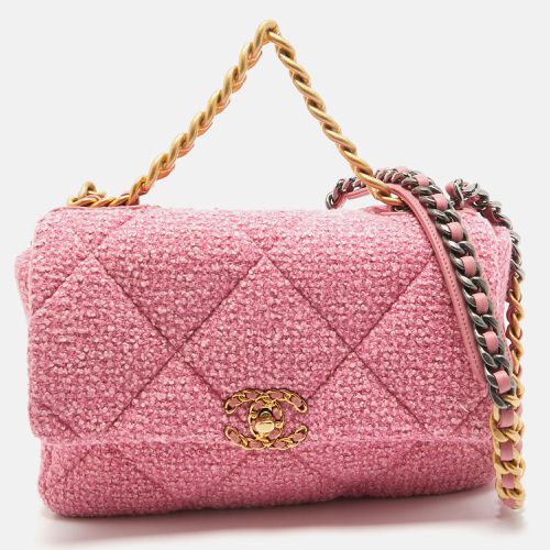 Chanel Pink Quilted Tweed 19 Large Flap Bag - Chanel - Modalova