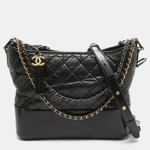 Chanel Black Quilted Aged Leather Medium Gabrielle Hobo - Chanel - Modalova