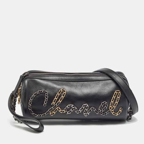 Chanel Black Leather Chain Signature Bowler Bag - Chanel - Modalova