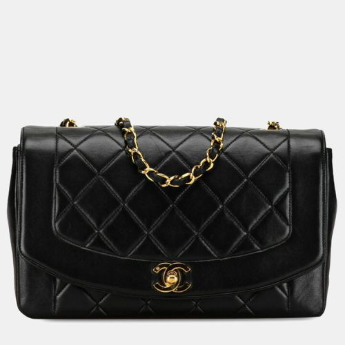 Chanel Black Leather Vintage Diana Flap Shoulder Bag - Chanel - Modalova