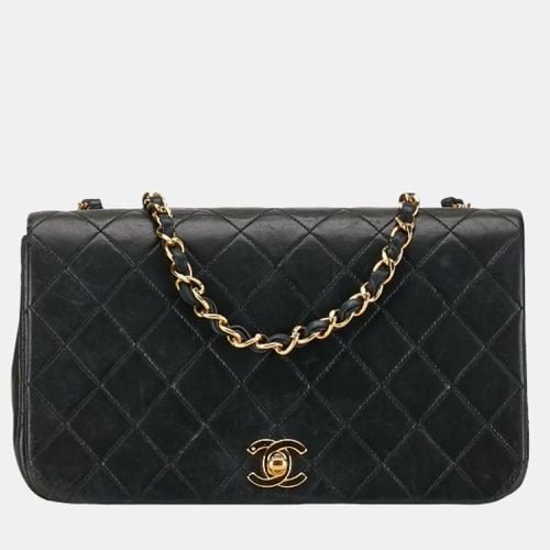 Chanel Black Leather Full Flap Shoulder Bag - Chanel - Modalova