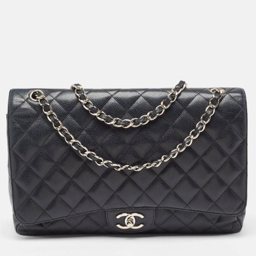 Quilted Caviar Leather Maxi Classic Double Flap Bag - Chanel - Modalova