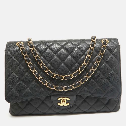 Quilted Caviar Leather Maxi Classic Single Flap Bag - Chanel - Modalova