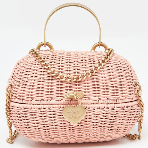 Chanel Pink Wicker Oval Locket Basket Chain Bag - Chanel - Modalova