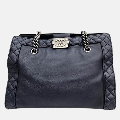 Chanel Black Leather Boy Chain Shoulder Bag - Chanel - Modalova