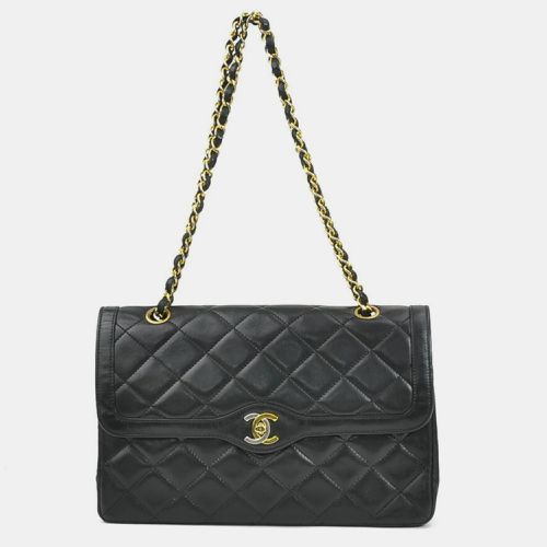 CHANEL Black Quilted Leather Paris Double Flap Bag - Chanel - Modalova