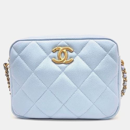 Chanel Light Blue Iridescent Caviar Mini Camera Bag - Chanel - Modalova